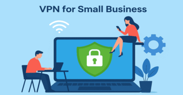 Small business using VPN for secure remote work