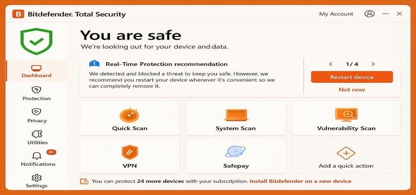 Bitdefender Antivirus Review 2025 — best antivirus Bitdefender free trial